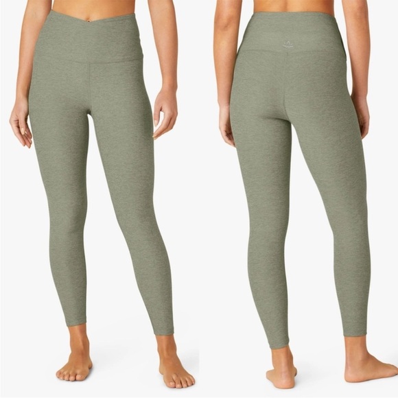 Beyond Yoga Spacedye At Your Leisure High Waisted Midi Legging Grey Sage Heather - Picture 1 of 11